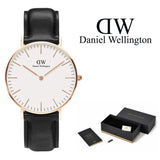 Daniel Wellington Classic Sheffield White Dial Black Leather Strap Watch for Women - DW00100036 Authentic Buy Shop Now