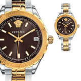 Versace Hellenyium Brown Dial Two Tone Steel Strap Watch for Women - V12040015 Authentic Buy Shop Now