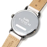 Coach Delancey Crystals White Dial White Leather Strap Watch For Women - 14502888 Authentic Buy Shop Now
