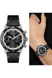 Hugo Boss Chronograph Black Dial Black Leather Strap Watch for Men - 1513864 Authentic Buy Shop Now