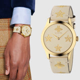 Gucci G Timeless White Dial White Leather Strap Watch For Women - YA1264096 Authentic Buy Shop Now