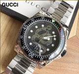 Gucci Dive Snake Black Dial Silver Steel Strap Watch For Men - YA136218 Authentic Buy Shop Now