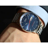 Mido Commander II Automatic Chronometer Blue Dial Silver Steel Strap Watch For Men - M021.431.11.041.00 Authentic Buy Shop Now