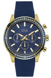 Guess Fuel Chronograph Blue Dial Blue Rubber Strap Watch for Men - W0802G2 Authentic Buy Shop Now