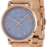 Marc Jacobs Mini Baker Blue Dial Rose Gold Steel Strap Watch for Women - MBM3285 Authentic Buy Shop Now