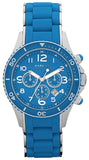 Marc Jacobs Rock Chronograph Blue Dial Blue Silicone Strap Watch for Women - MBM2575 Authentic Buy Shop Now