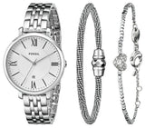 Fossil Jacqueline White Dial Silver Steel Strap Watch for Women - ES3698 Authentic Buy Shop Now