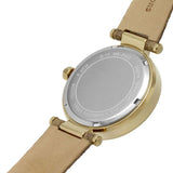 Michael Kors Parker Three Hand Gold Dial Brown Leather Strap Watch For Women - MK2973 Authentic Buy Shop Now