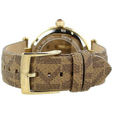 Michael Kors Parker Three Hand Gold Dial Brown Leather Strap Watch For Women - MK2973 Authentic Buy Shop Now