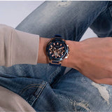 Guess Matrix Multifunction Blue Dial Blue Rubber Strap Watch for Men - GW0423G4 Authentic Buy Shop Now