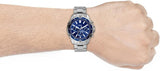 Fossil Garrett Chronograph Blue Dial Silver Steel Strap Watch for Men - FS5623 Authentic Buy Shop Now