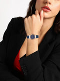 Guess Limelight Quartz Analog Blue Dial Blue Denim Strap Watch For Women - W0775l10 Authentic Buy Shop Now