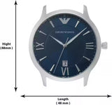 Emporio Armani Giovanni Quartz Blue Dial Silver Steel Strap Watch For Men - AR11227 Authentic Buy Shop Now
