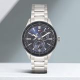 Tommy Hilfiger Austin Blue Dial Silver Steel Strap Watch for Men - 1791640 Authentic Buy Shop Now
