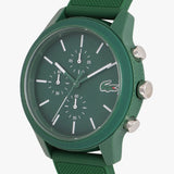 Lacoste 12.12 Chronograph Green Dial Green Silicone Strap Watch for Men - 2010973 Authentic Buy Shop Now