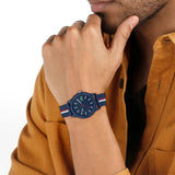 Lacoste 12.12 Blue Dial Two Tone Silicon Strap Watch for Men - 2011070 Authentic Buy Shop Now