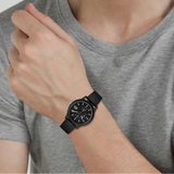 Lacoste 12.12 Chronograph Black Dial Black Silicone Strap Watch for Men - 2010972 Authentic Buy Shop Now