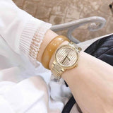 Michael Kors Gabbi Crystals Gold Dial Gold Steel Strap Watch For Women - MK3985 Authentic Buy Shop Now