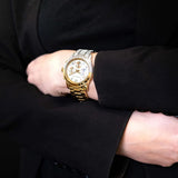 Michael Kors Runway Chronograph Gold Dial Two Tone Steel Strap Watch For Women - MK7329 Authentic Buy Shop Now