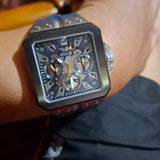 Guess Leo Chronograph Navy Blue Dial Blue Silicone Strap Watch For Men - GW0637G1 Authentic Buy Shop Now
