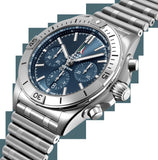 Breitling Chronomat B01 42 Frecce Tricolori Blue Dial Silver Steel Strap Watch for Men - AB01344A1C1A1 Authentic Buy Shop Now