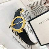 Gucci G Interlocking Grammy Special Edition Black Dial Black Leather Strap Watch For Men - YA133212 Authentic Buy Shop Now