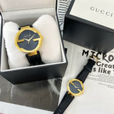 Gucci G Interlocking Grammy Special Edition Black Dial Black Leather Strap Watch For Men - YA133212 Authentic Buy Shop Now
