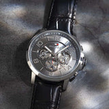 Tommy Hilfiger Keagan Quartz Grey Dial Black Leather Strap Watch for Men - 1791289 Authentic Buy Shop Now