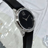 Calvin Klein Minimal Black Dial Black Leather Strap Watch for Women - K3M231CS Authentic Buy Shop Now