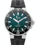 Oris Aquis Date Green Dial Black Rubber Strap Watch for Men - 0173377304157-0742464EB Authentic Buy Shop Now