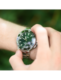 Oris Aquis Date Green Dial Silver Steel Strap Watch for Men - 0173377304157-0782405PEB Authentic Buy Shop Now