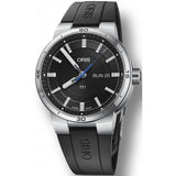 Oris TT1 Day Date Black Dial Black Rubber Strap Watch for Men - 0173577524154-0742406FC Authentic Buy Shop Now