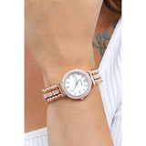 Guess Gala Diamonds Silver Dial Gold Steel Strap Watch for Women - GW0401L3 Authentic Buy Shop Now
