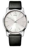Calvin Klein City White Dial Black Leather Strap Watch For Men - K2G211C6 Authentic Buy Shop Now