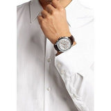 Hugo Boss Driver Chronograph Silver Dial Brown Leather Strap Watch For Men - 1512881 Authentic Buy Shop Now