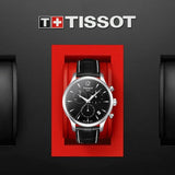 Tissot T Classic Tradition Chronograph Black Dial Black Leather Strap Watch For Men - T063.617.16.057.00 Authentic Buy Shop Now