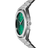 D1 Milano Ultra Thin Green Dial Silver Steel Strap Watch for Men - D1-UTBJ37 Authentic Buy Shop Now