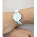 Daniel Wellington Petite Bondi White Dial White Leather Strap Watch For Women - DW00100190 Authentic Buy Shop Now