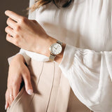 Daniel Wellington Classic Petite White Dial Gold Mesh Bracelet Watch For Women - DW00100348 Authentic Buy Shop Now