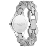 Calvin Klein Snake Black Dial Silver Steel Strap Watch For Women - K6E23141 Authentic Buy Shop Now