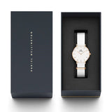 Daniel Wellington Classic Petit Dover White Dial White Nylon Strap Watch For Women - DW001000311 Authentic Buy Shop Now