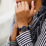 Daniel Wellington Petite Cornwall Black Dial Black Nylon Strap Watch for Women - DW00100247 Authentic Buy Shop Now