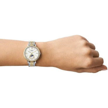 Fossil Jacqueline Moonphase Mother of Pearl Dial Gold Steel Strap Watch for Women - ES5167 Authentic Buy Shop Now