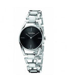 Calvin Klein Dainty Black Dial Silver Steel Strap Watch for Women - K7L23141 Authentic Buy Shop Now