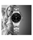 Calvin Klein Simplicity Black Dial Silver Steel Strap Watch for Women - K4323130 Authentic Buy Shop Now