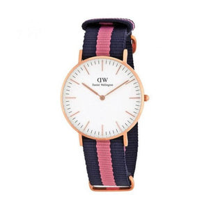Daniel Wellington Classic Winchester White Dial Three Tone Nylon Strap Watch For Women - DW00100033 Authentic Buy Shop Now