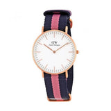 Daniel Wellington Classic Winchester White Dial Three Tone Nylon Strap Watch For Women - DW00100033 Authentic Buy Shop Now
