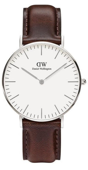Daniel Wellington Classic Bristol White Dial Brown Leather Strap Watch For Women - DW00100056 Authentic Buy Shop Now