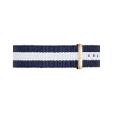 Daniel Wellington Classic Glasgow White Dial Two Tone NATO Strap Watch For Women - DW00100031 Authentic Buy Shop Now