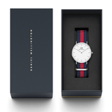 Daniel Wellington Classic Oxford White Dial Two Tone NATO Strap Watch For Women - DW00100046 Authentic Buy Shop Now